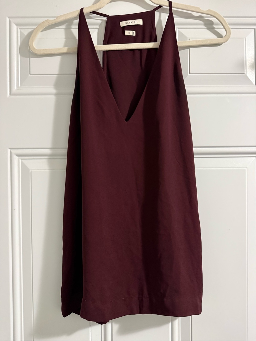 79. Babaton Aritzia Morris Maroon Camisole XS
